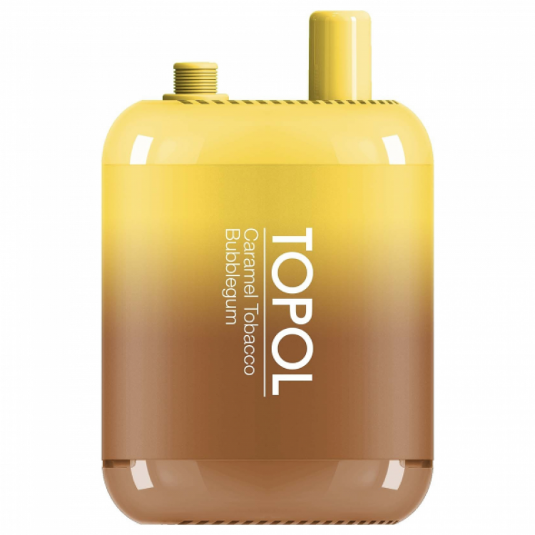 (М) Одноразовая электронная сигарета Topol Gemini Bar 10000 - Карамельный табак / жевательная резинка